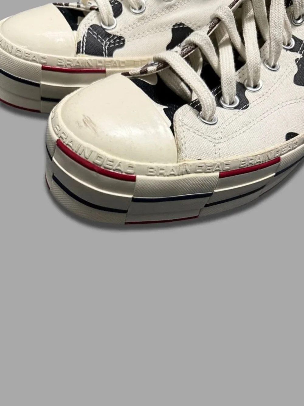 CONVERSE x BRAIN DEAD Chuck 70 Hi Cow Print High Top Sneakers Sz 11 169946C - Picture 9 of 11
